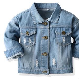 ***KIDS BLUE WASH UNISEX JEAN JACKET**